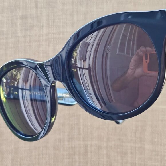 Retrosuperfuture Women Sunglasses Black Frame Eye Wear Hand Made in Italy - Picture 3 of 14